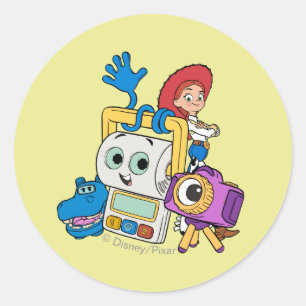 Sticker Rond Toy Story Atlas, Smarty Pants, Snappy, & Jessie