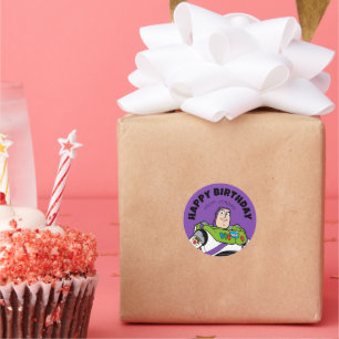 Sticker Rond Toy Story Buzz Lightyear   Joyeux anniversaire
