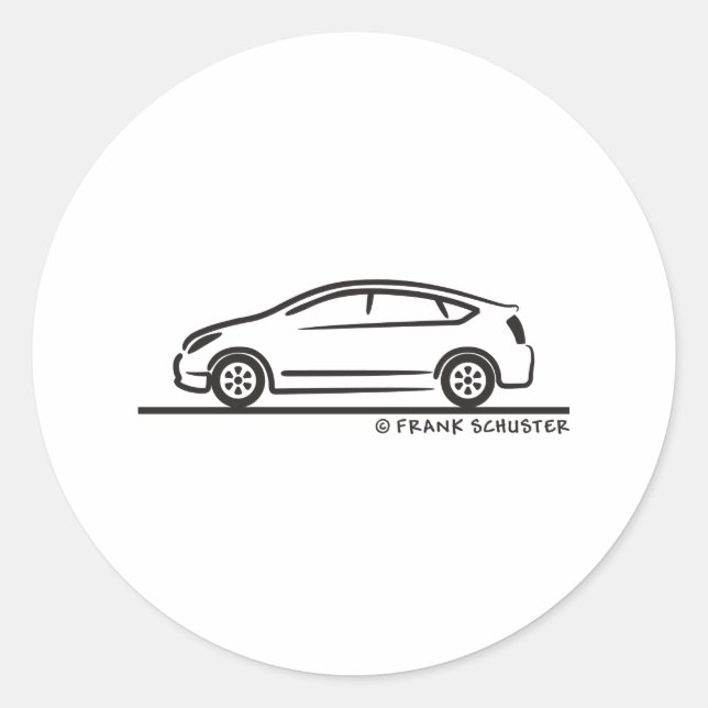 Sticker Rond Toyota Prius (Devant)