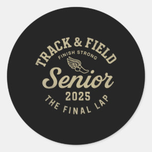 Sticker Rond Track And Field Senior 2025 The Final Lap