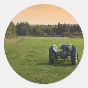 Sticker Rond Tracteur antique