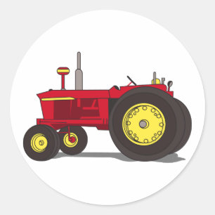 Sticker Rond Tracteur classique