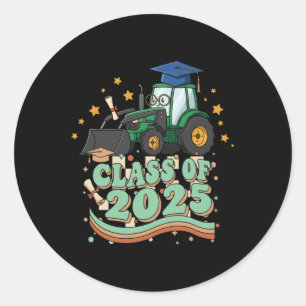 Sticker Rond Tracteur Graduate Cl De 2025 Enfants Hommes Femmes