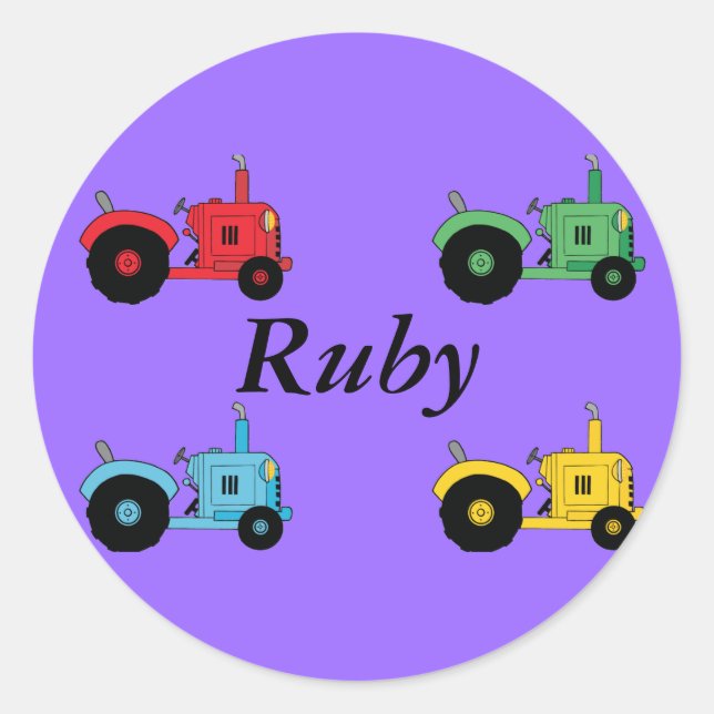 Sticker Rond Tracteurs agricoles (Devant)