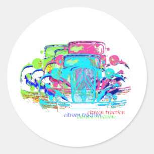 Sticker Rond traction avant