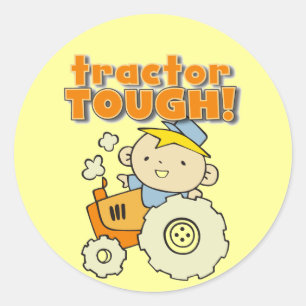 Sticker Rond Tractor T-shirts et cadeaux robustes