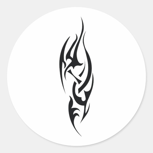 Sticker Rond Traditional Tattoo Art Inspired Design (Devant)