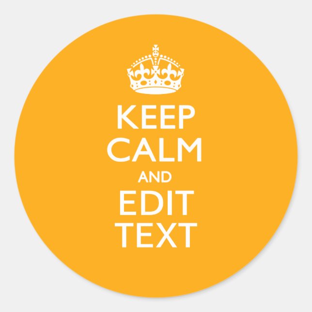 Sticker Rond Trafic Accent Jaune Conserver Le Calme Et Votre Te (Devant)