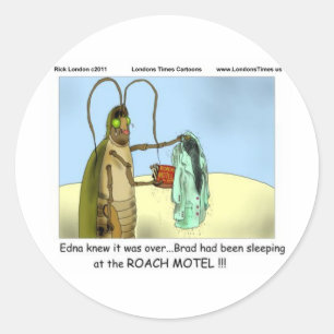 Sticker Rond Tragédie @ Roach Motel Funny Cadeaux Mugs Tee - sh