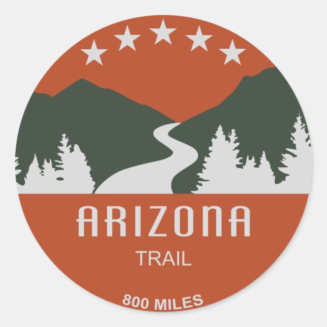 Sticker Rond Trail Arizona (Devant)