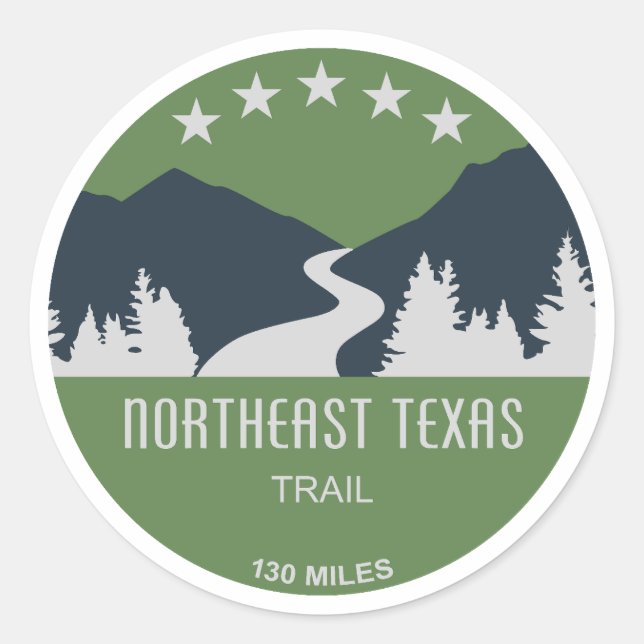 Sticker Rond Trail du nord-est du Texas (Devant)