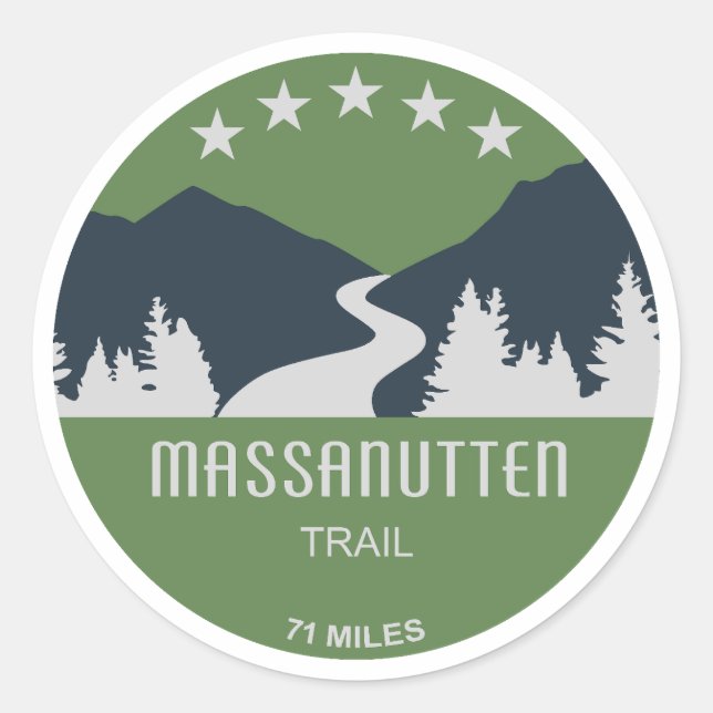 Sticker Rond Trail Massanutten Virginie (Devant)