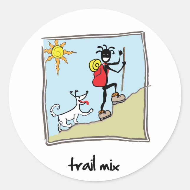 Sticker Rond "Trail Mix" (Devant)