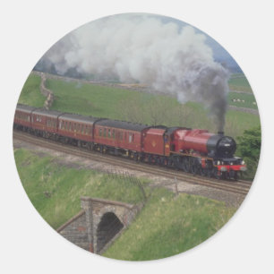 Sticker Rond Train à vapeur