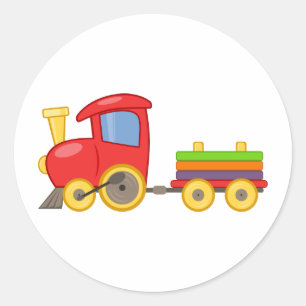 Sticker Rond Train de dessin