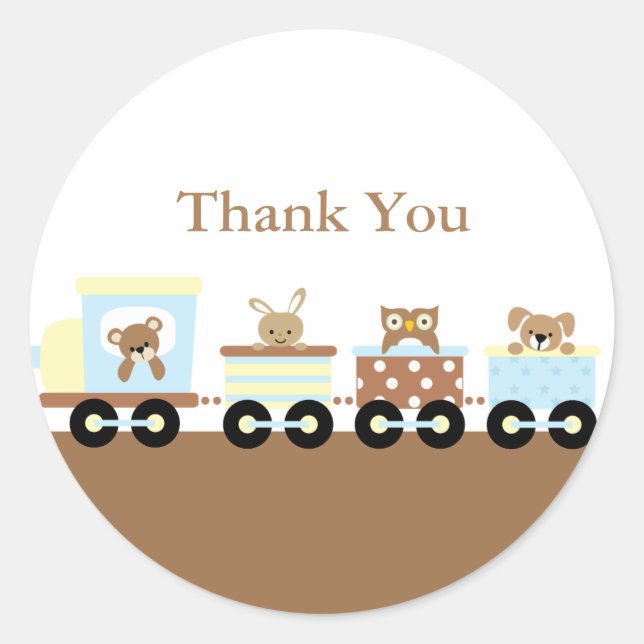 Sticker Rond Train de jouets (Devant)