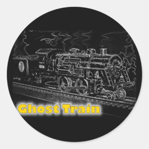 Sticker Rond Train de modèle d'échelle d'O - train de fantôm