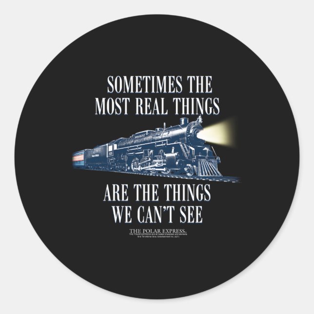 Sticker Rond Train d'Express polaire (Devant)