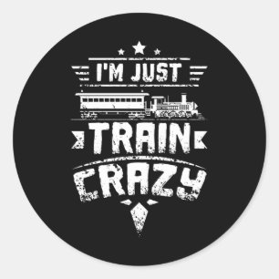Sticker Rond Train fou