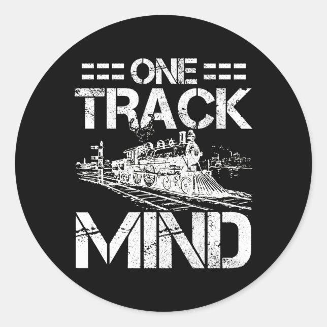 Sticker Rond Train Locomotive Model Train (Devant)