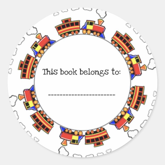 Sticker Rond Train sur piste (Devant)