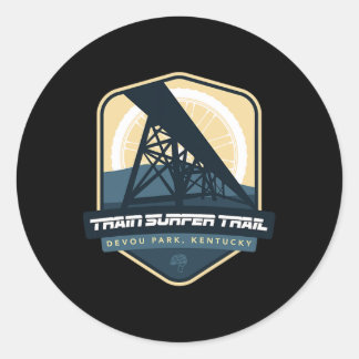 Sticker Rond Train Surfer Trail - Devou Park, Kentucky