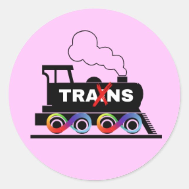 Sticker Rond Train Trans (Devant)
