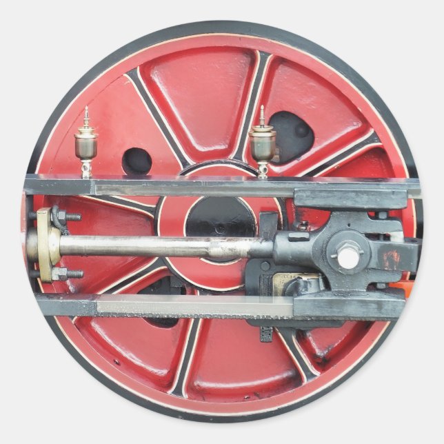STICKER ROND TRAINS À VAPEUR (Devant)