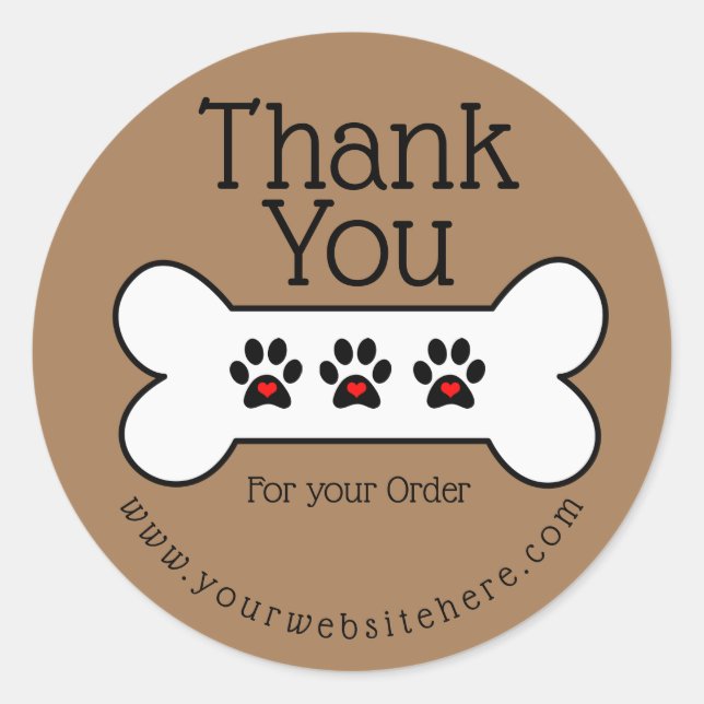 Sticker Rond Traite de chien boulangerie d'affaires | Personnal (Devant)