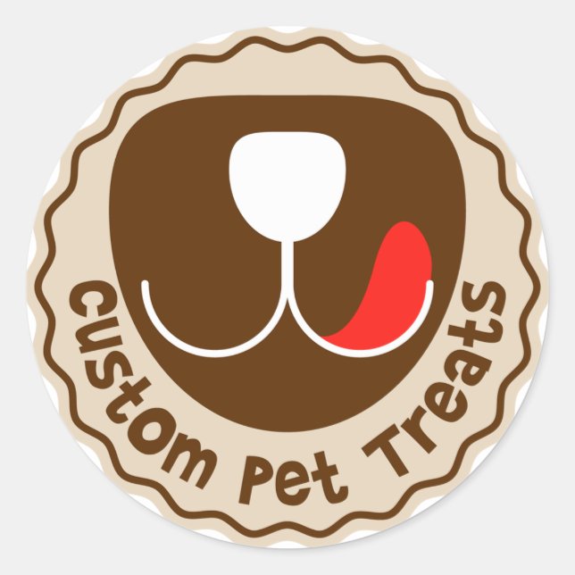 Sticker Rond Traitements personnalisés pour animaux (Devant)