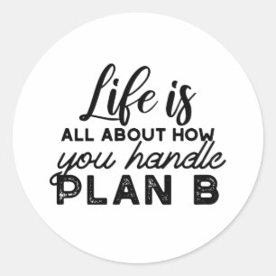 Sticker Rond Traiter les devis du plan B