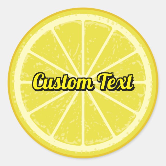 Sticker Rond Tranche de citron (Devant)