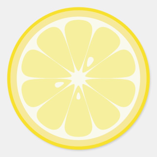 Sticker Rond Tranche de citron (Devant)