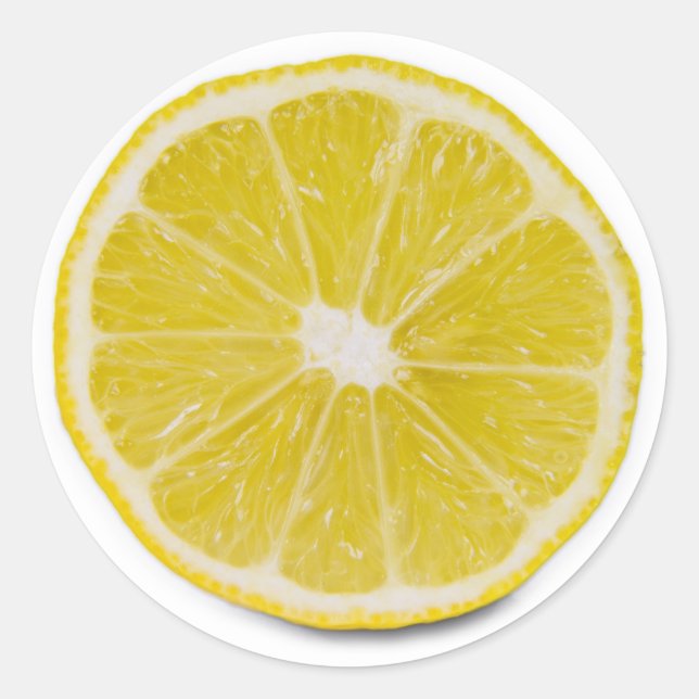 Sticker Rond tranche de citron (Devant)