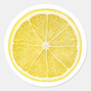 Sticker Rond Tranche de citron