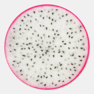 Sticker Rond Tranche de fruits du dragon