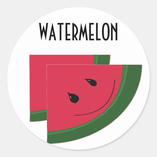 Sticker Rond Tranche de pastèque (Devant)