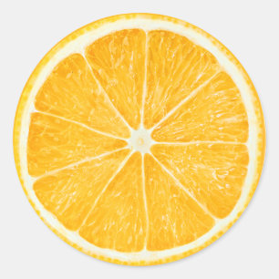 Sticker Rond Tranche d'orange