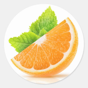 Sticker Rond tranche orange