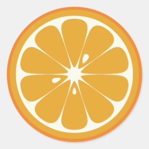 Sticker Rond tranche orange