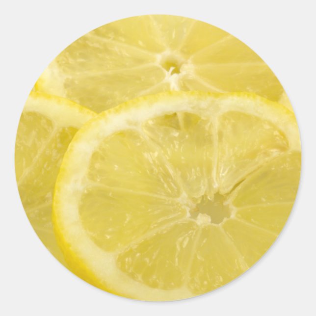 Sticker Rond Tranches de citron (Devant)