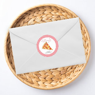 Sticker Rond Tranches de plaisir Bâtonnets de pizza pour 1er an