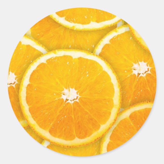 Sticker Rond Tranches orange (Devant)