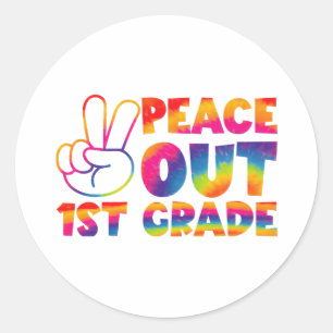 Sticker Rond Tranquillité de première année Teinture de Dernièr