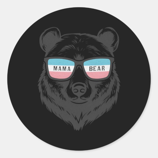 Sticker Rond Trans Mama Porte Fier Transgenre Ally Maman Transg (Devant)