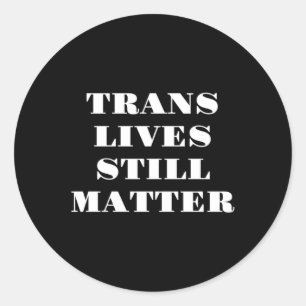 Sticker Rond Trans vit encore - Trans Rights 3