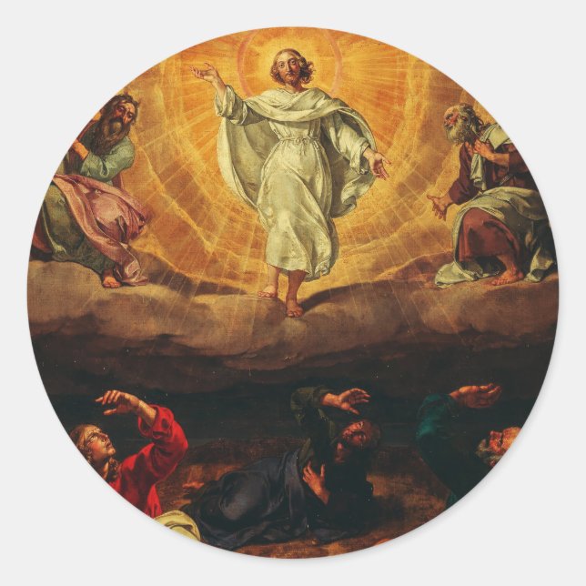 Sticker Rond Transfiguration de Jésus-Christ (Devant)