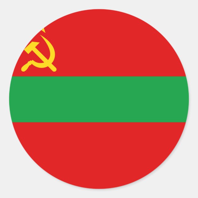 Sticker Rond Transnistrie Flag (Devant)