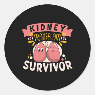Sticker Rond Transplantage du rein Survivant Maladie du rein Re