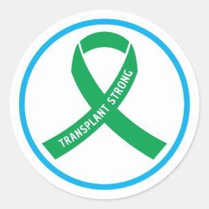 Sticker Rond Transplanter le joint d'enveloppe de ruban vert so